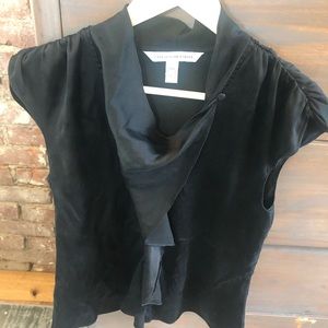 Diane Von Furstenberg… silk black blouse  NWOT